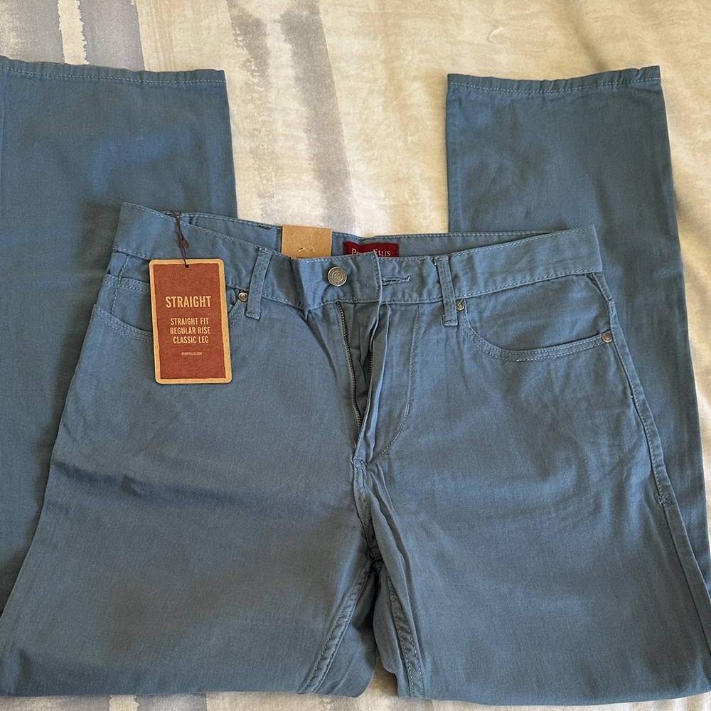 Perry Ellis Premium Denim 32/30 Men’s Blue Straight Pant Jeans New w Tags